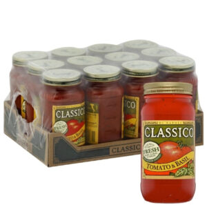 Classico Sauce Tomato & Basil, 24 Ounce, 12 Per Case