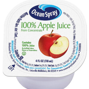 Ocean Spray 100% Apple Juice, 4 Fluid Ounce, 48 Per Case
