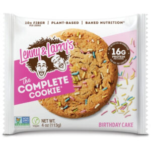 Lenny & Larry s Complete Cookie Birthday Cake, 4 Ounces, 12 Per Box, 6 Per Case