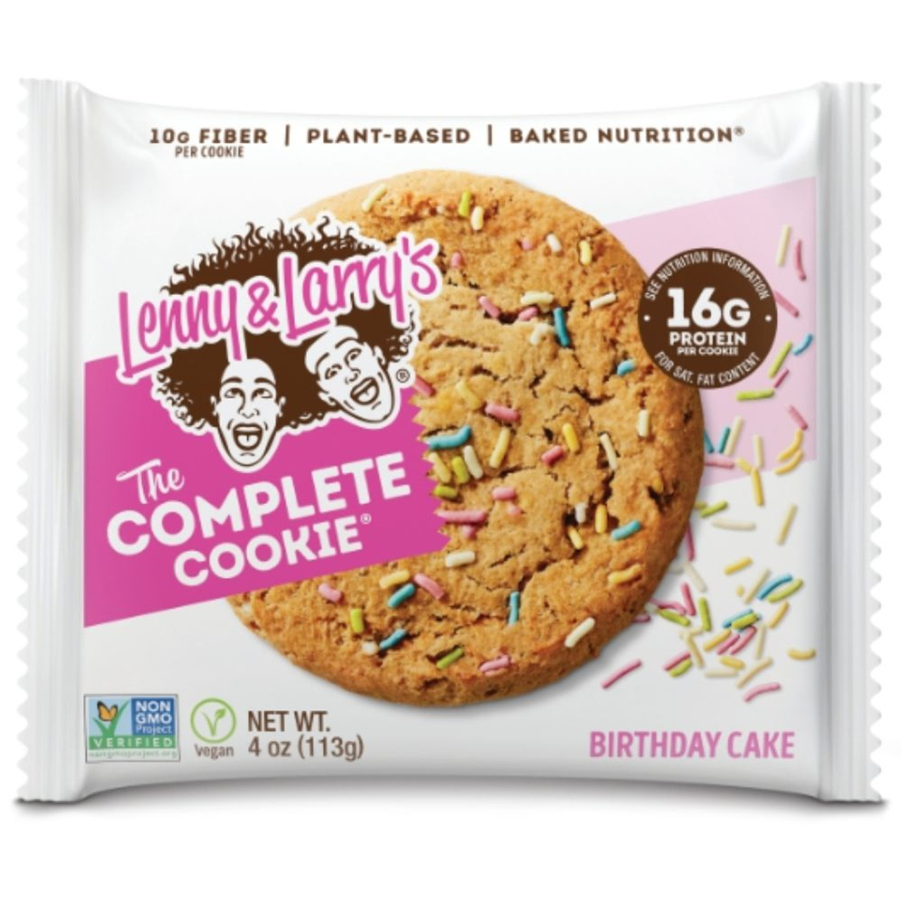 Lenny & Larry s Complete Cookie Birthday Cake, 4 Ounces, 12 Per Box, 6 Per Case