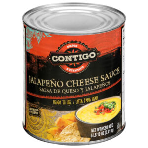 Contigo Jalapeno Cheese Sauce, 6.625 Pound, 6 Cans Per Case