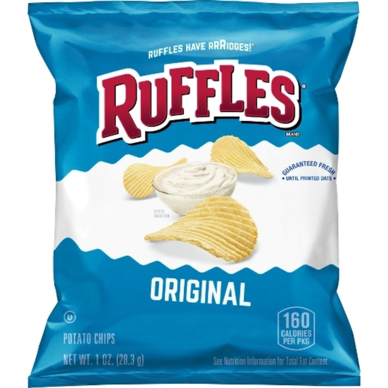 Ruffles Original Potato Chips, 1 Ounce, 104 Per Case