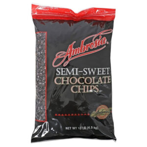 Ambrosia Semisweet Chocolate Chips, 10 Pounds, 1 Per Case