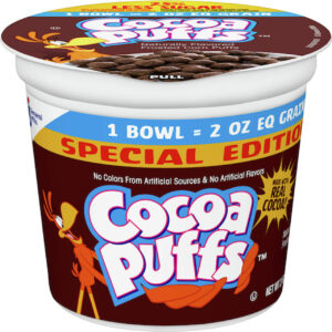 Cocoa Puffs 25% Less Sugar Cereal, 2 Ounce, 60 Per Case