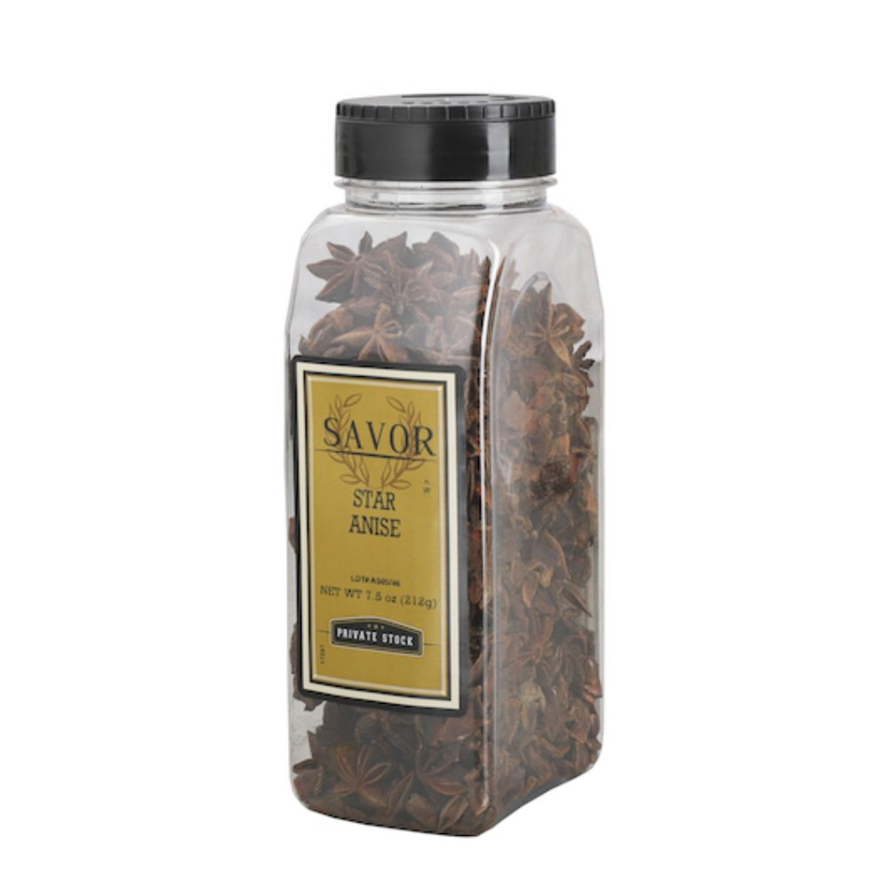 Savor Imports Star Anise, 7.5 Oz Plastic Jar (Pack of 6)