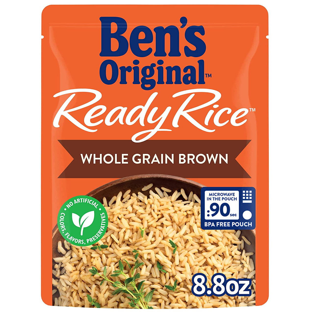 Ben s Original Whole Grain Brown Rice, 8.8 Ounces, 12 Per Case