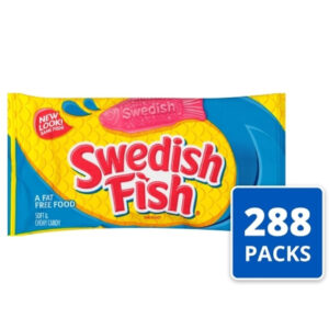 Swedish Fish Mini Candy, 2 Ounces, 24 Per Box, 12 Boxes Per Case