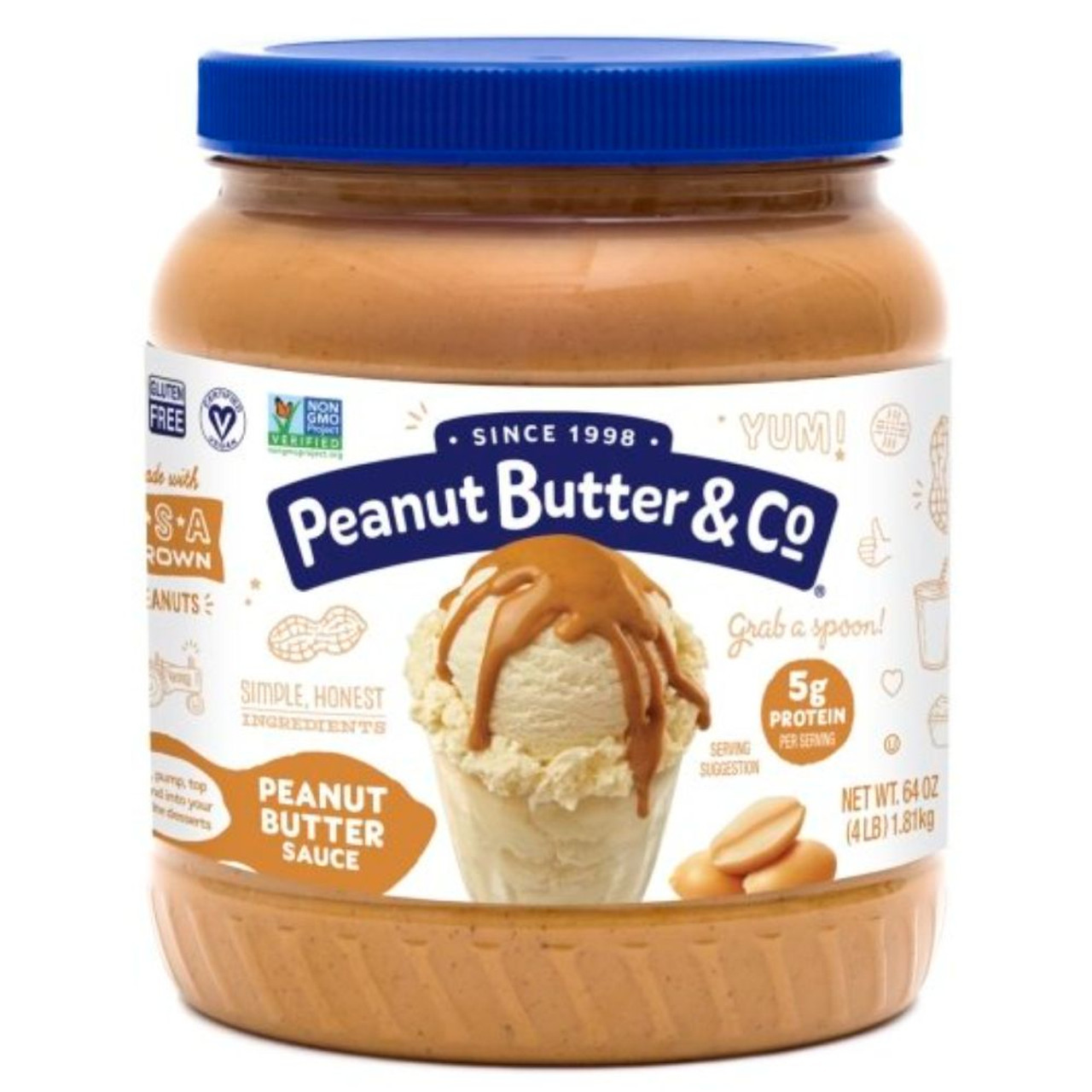 Peanut Butter & Co Peanut Butter Sauce 4 Pound, 4 Pounds, 6 Jars Per Case