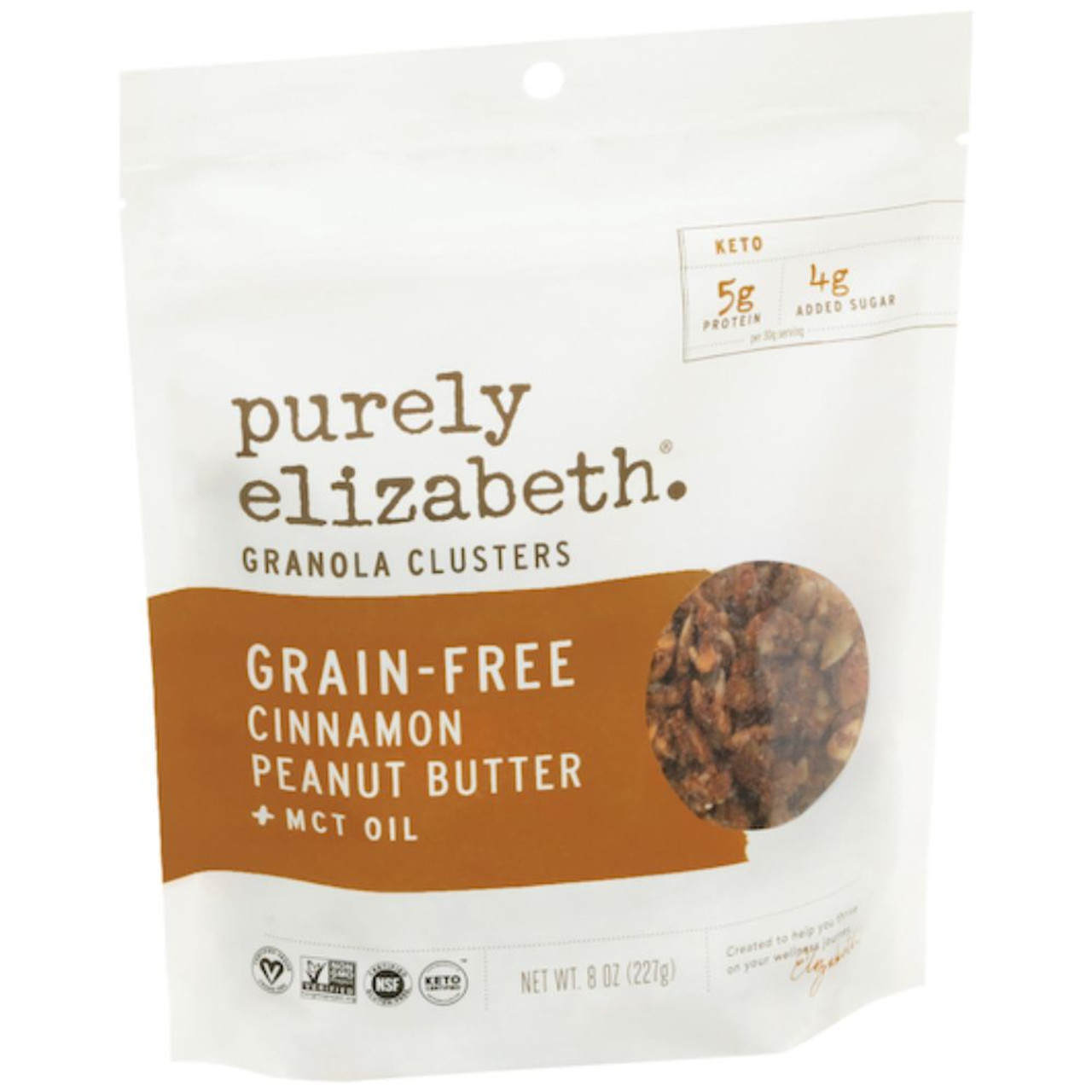 Purely Elizabeth Grain Free Cinnamon Peanut Butter, 8 Ounces, 6 Per Case