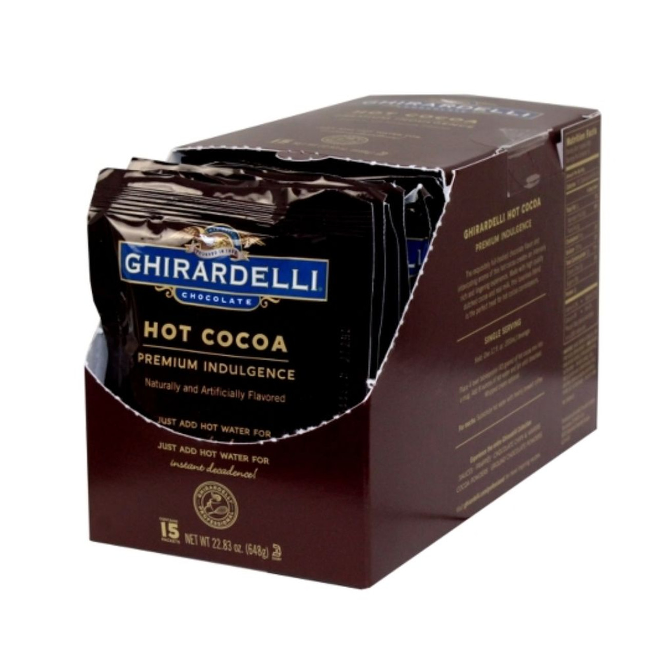 Ghirardelli Premium Double Chocolate Hot Cocoa, 22.5 Ounces, 6 Per Case