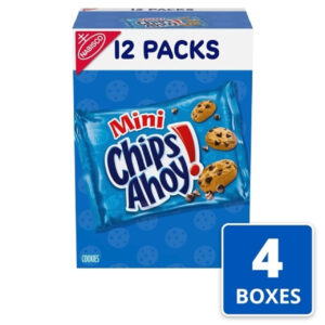 Chips Ahoy Lunchbox Cookies Munch Packs Multipack, 1 Ounces, 12 Per Box, 4 Boxes Per Case