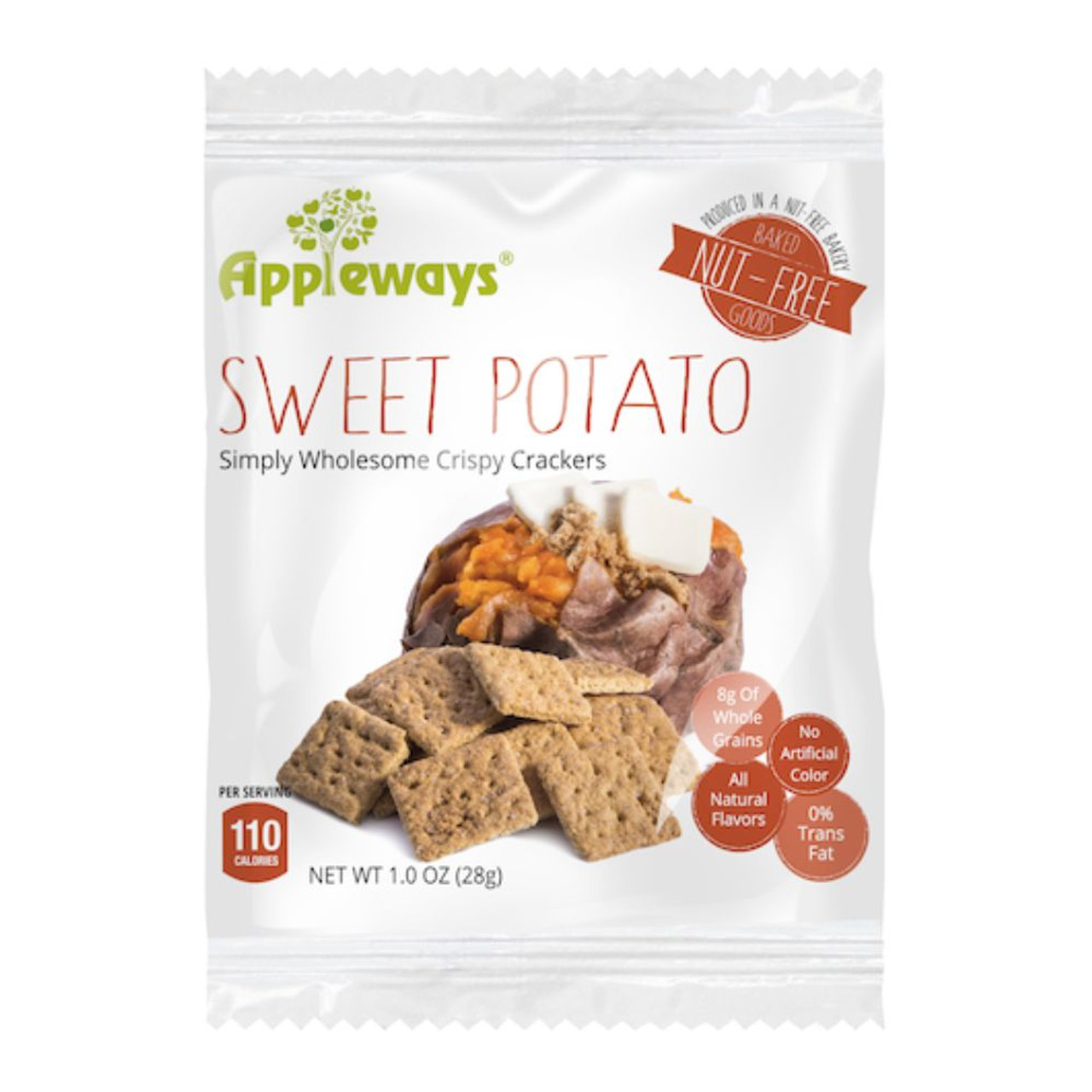Appleways Sweet Potato Cracker, 1 Ounce, 108 Per Case