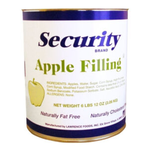 Security Fat Free Apple Filling Can, 6.75 Pounds, 6 Per Case