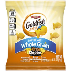 Pepperidge Farms Goldfish Xtra Cheddar Whole Grain Crackers, 0.75 Ounces, 300 Per Case