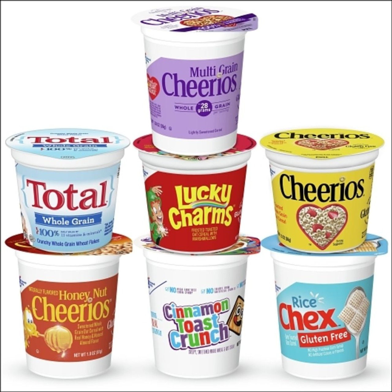 General Mills Adult Variety Pack Single Serve Cereal Cups, 1.63 Ounces, 60 Per Case