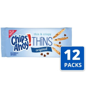 Chips Ahoy Thins Original, 7 Ounces, 12 Packs Per Case