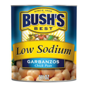 Bush s Best Low Sodium Garbanzo Beans, #10 Can - 6 Per Pack