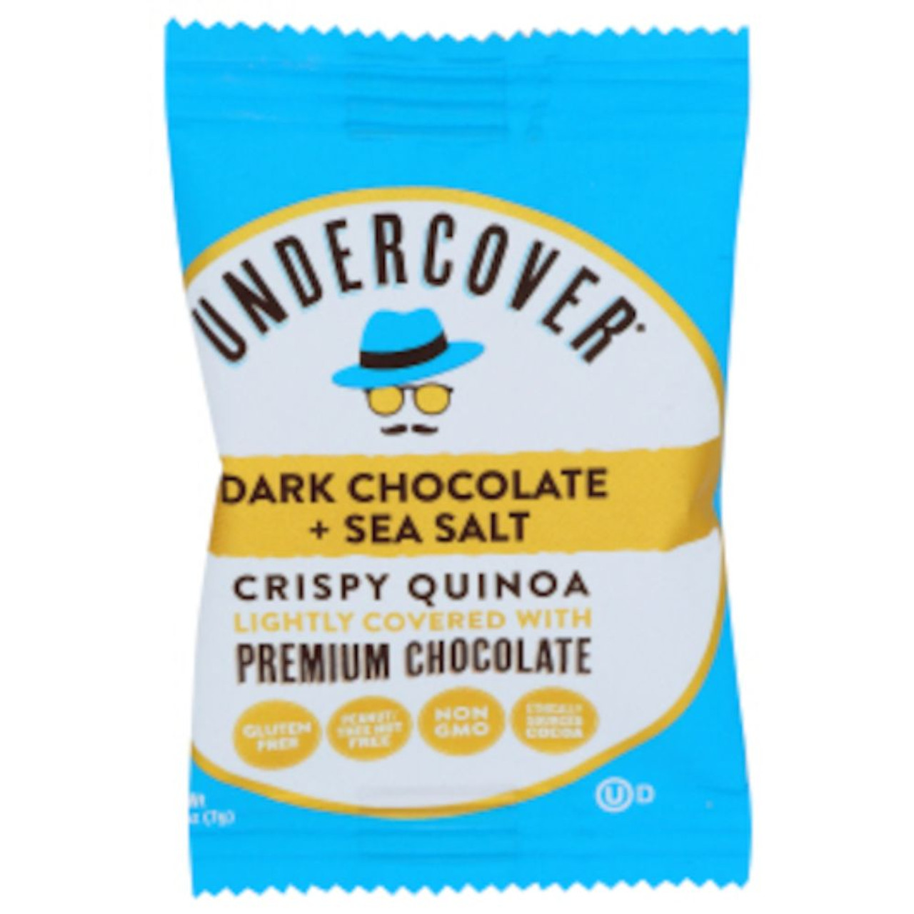 Undercover Snacks Dark Chocolate Plus Sea Salt Individually Wrapped, 0.25 Ounces, 125 Per Case