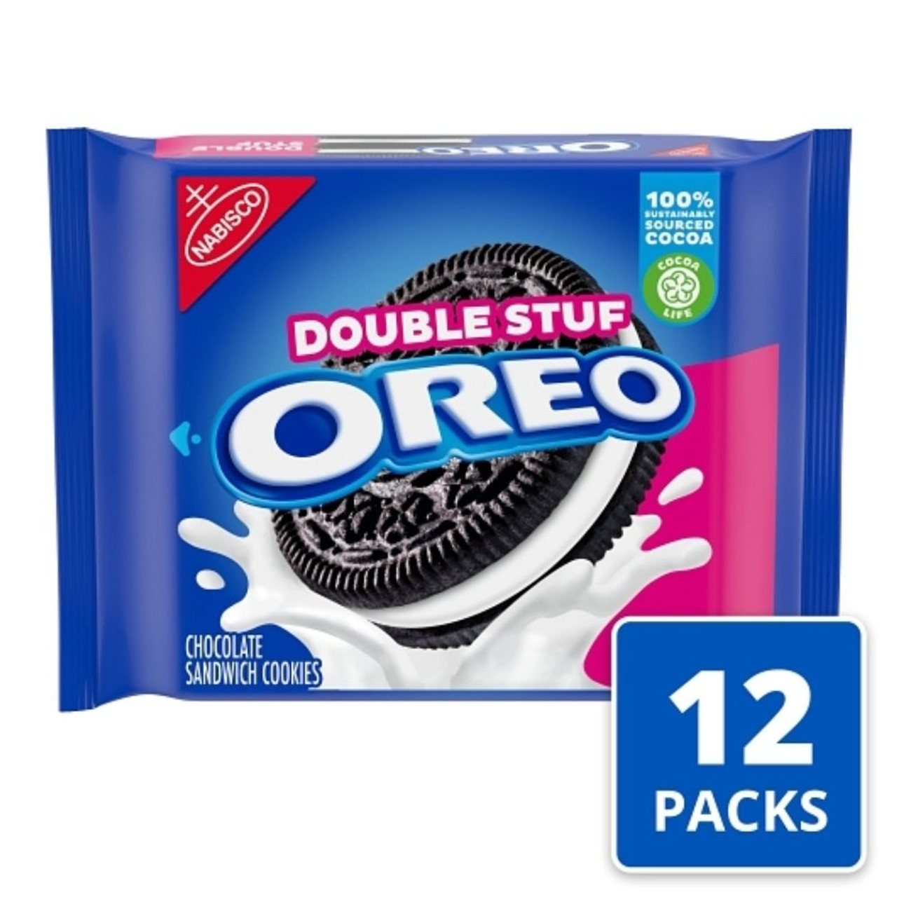 Oreo Original Double Stuf Cookies, 14.03 Ounce, 12 Packs Per Case