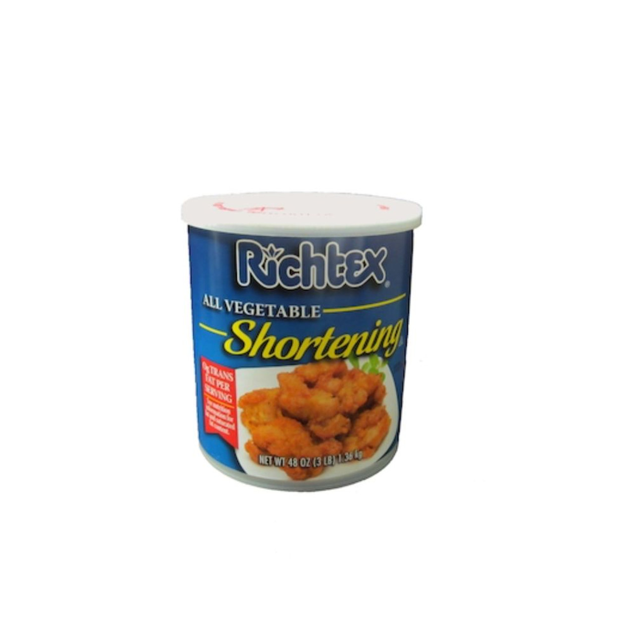 Richtex Shortening Vegetable Trans Fat Free, 3 Pounds, 12 Per Case
