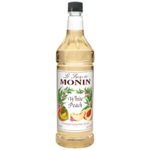 Monin White Peach Syrup, 1 Liter, 4 Per Case
