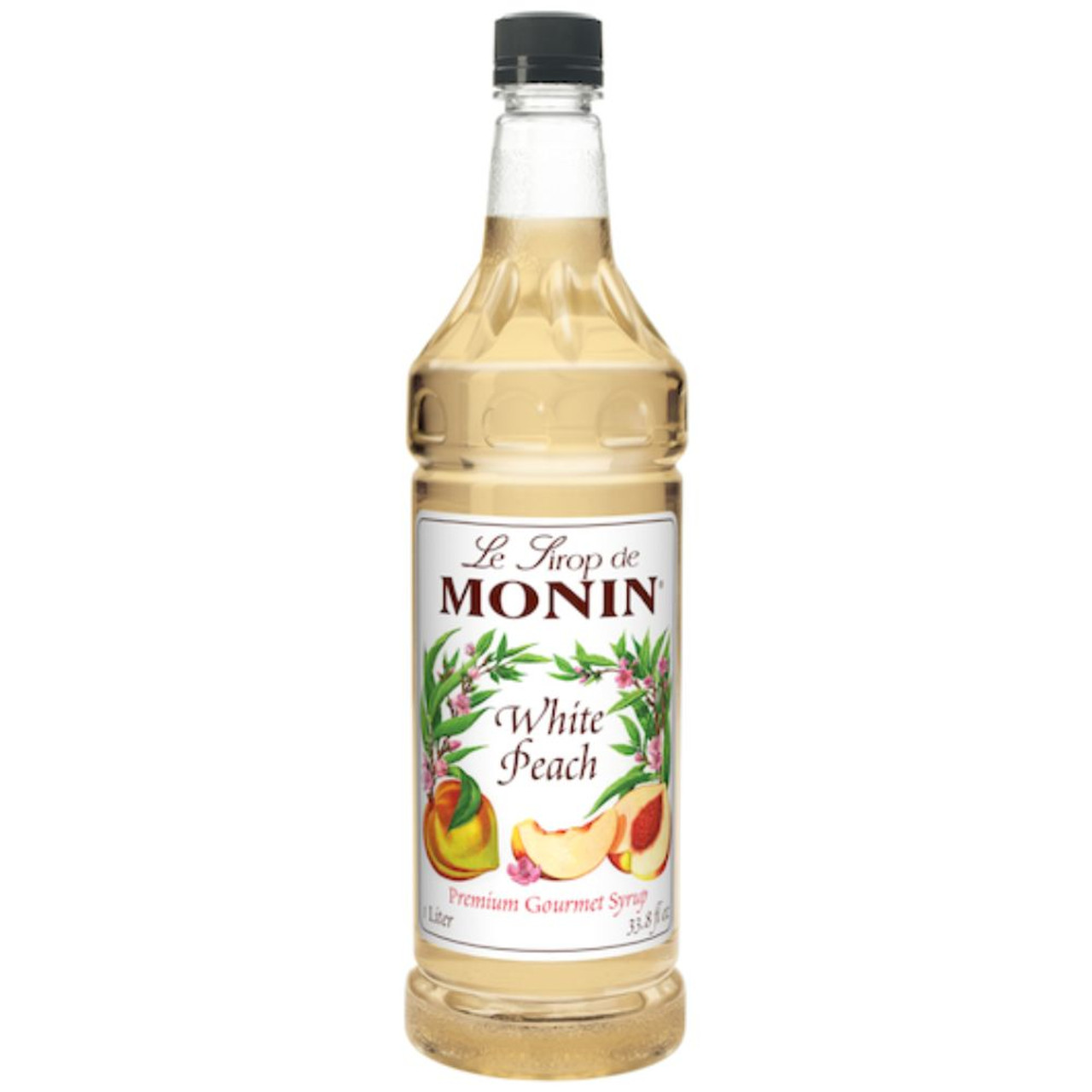 Monin White Peach Syrup, 1 Liter, 4 Per Case