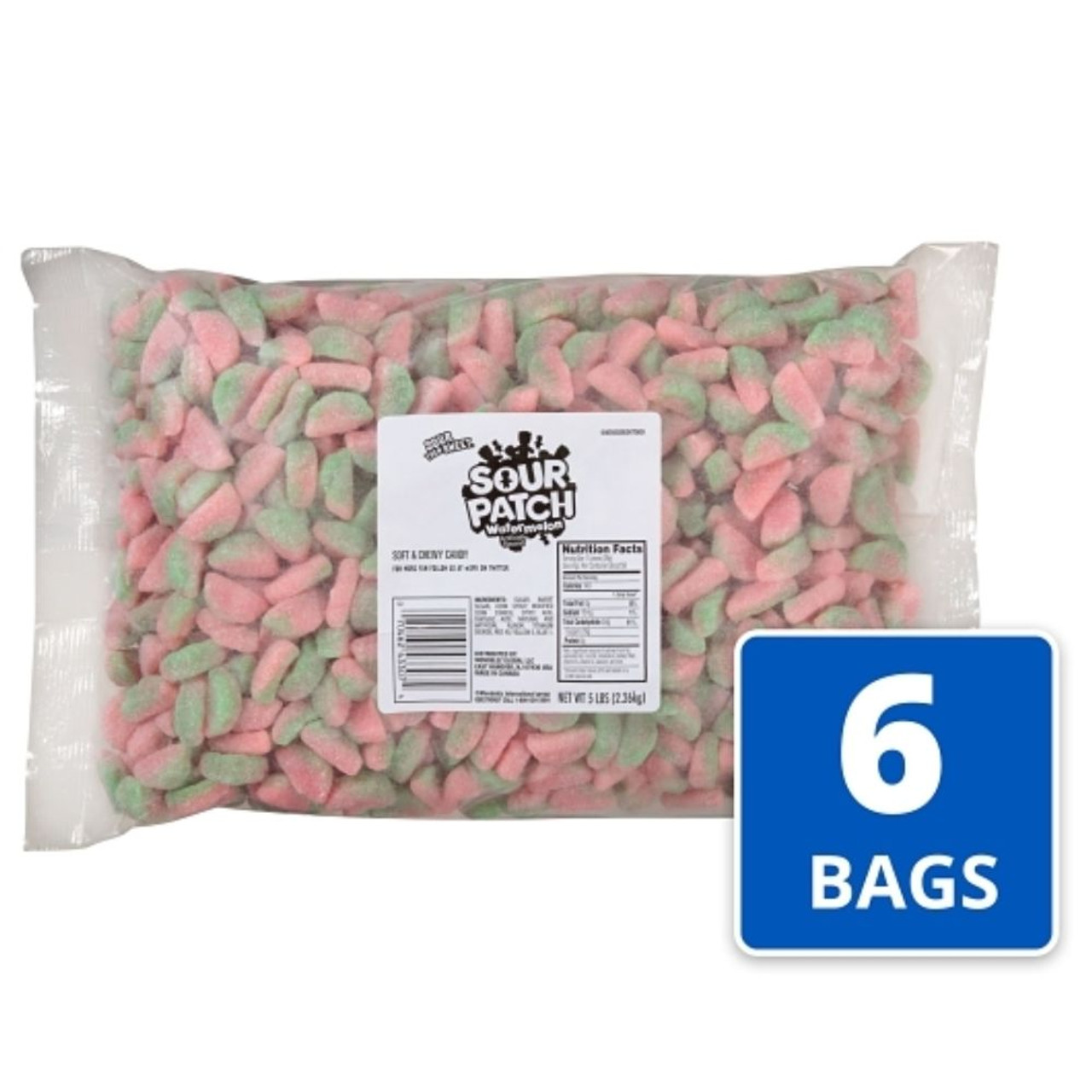 Sour Patch Kids Fat Free Soft Candy Gummy Candy Bulk, 5 Pound, 6 Per Case