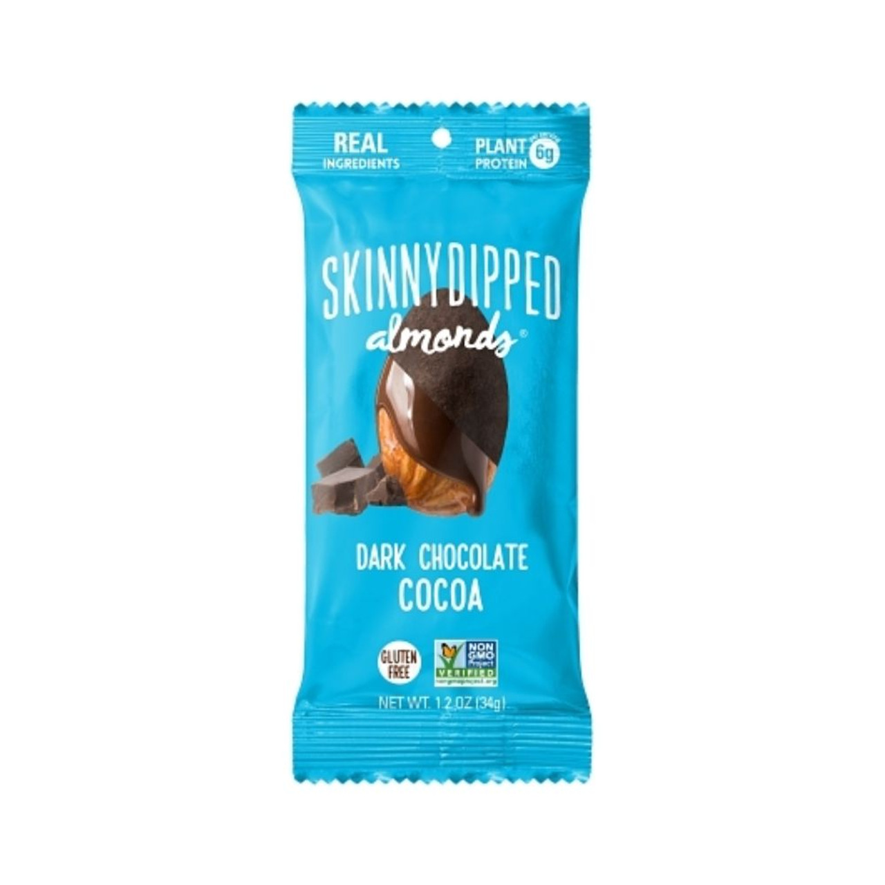 Skinny Dipped Dark Chocolate Cocoa Almonds, 1.2 Ounce, 40 Per Case