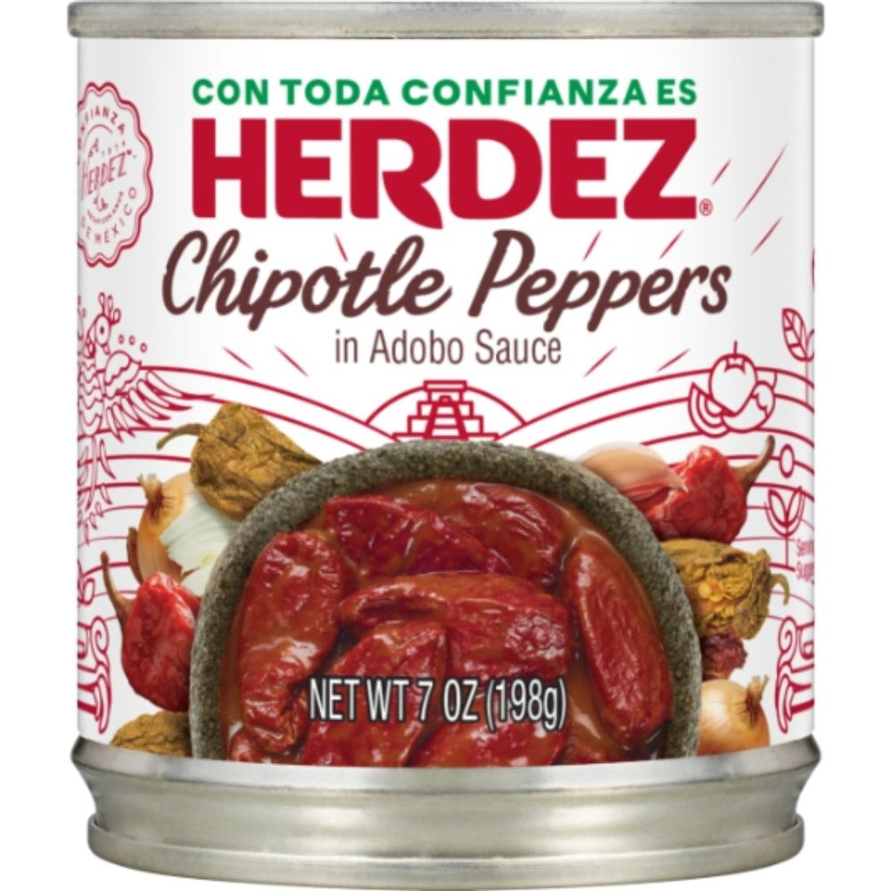 Herdez Peppers Chipotle In Adobo Sauce, 7 Ounces, 12 Per Case