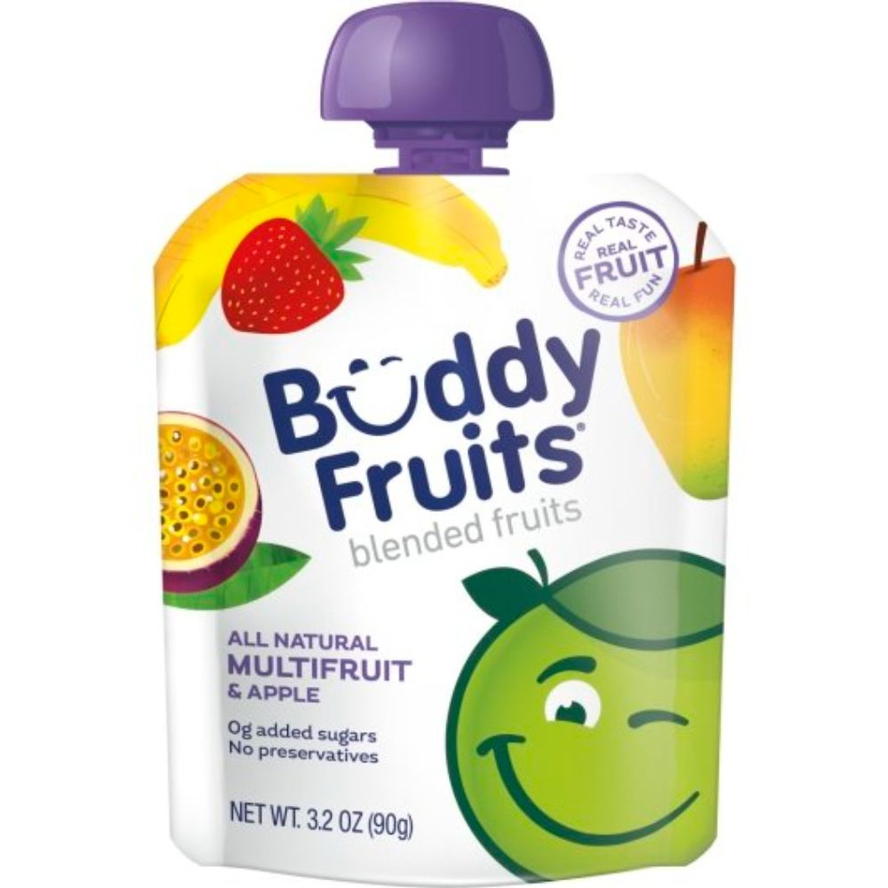 Buddy Fruits Pure Blended Multi-Fruit Snack, 3.2 Ounces, 18 Per Case