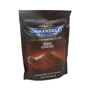 Ghirardelli 100% Unsweetened Cocoa Powder, 8 Ounce Pouch, 6 Per Case