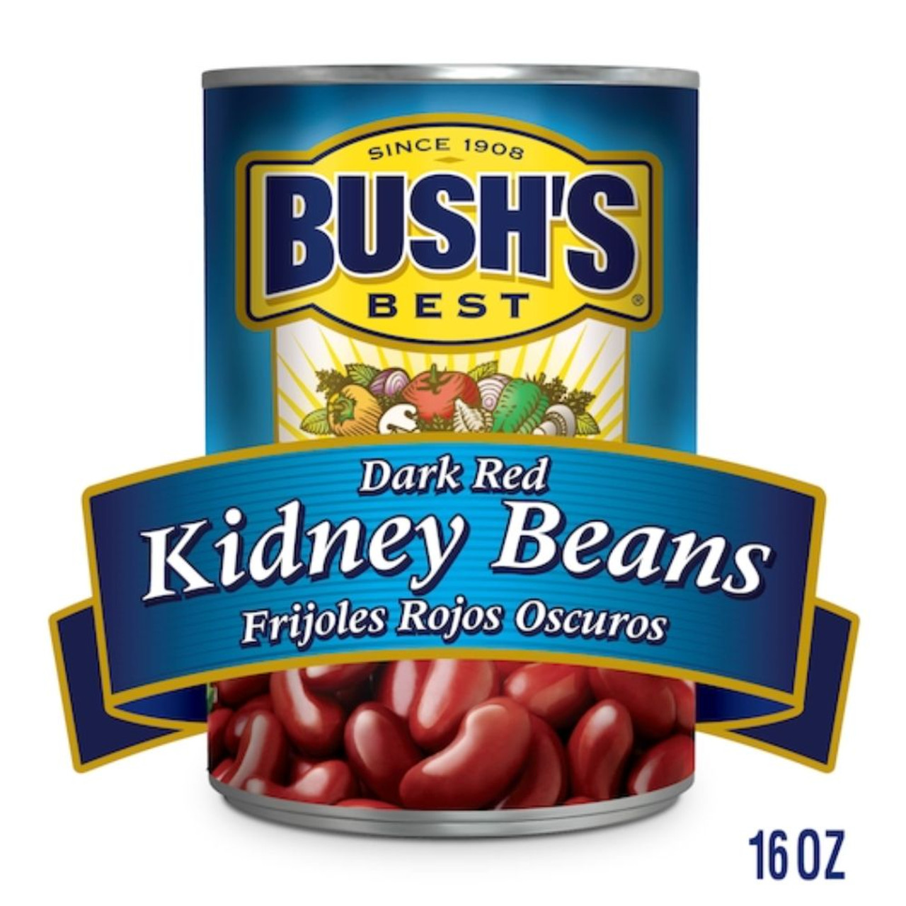 Bush s Best Dark Red Kidney Beans, 16 Ounces - 12 Per Case