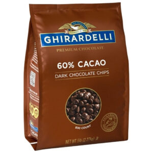 Ghirardelli 60% Cacao Dark Chocolate Baking Chips, 5 Pounds, 2 Per Case