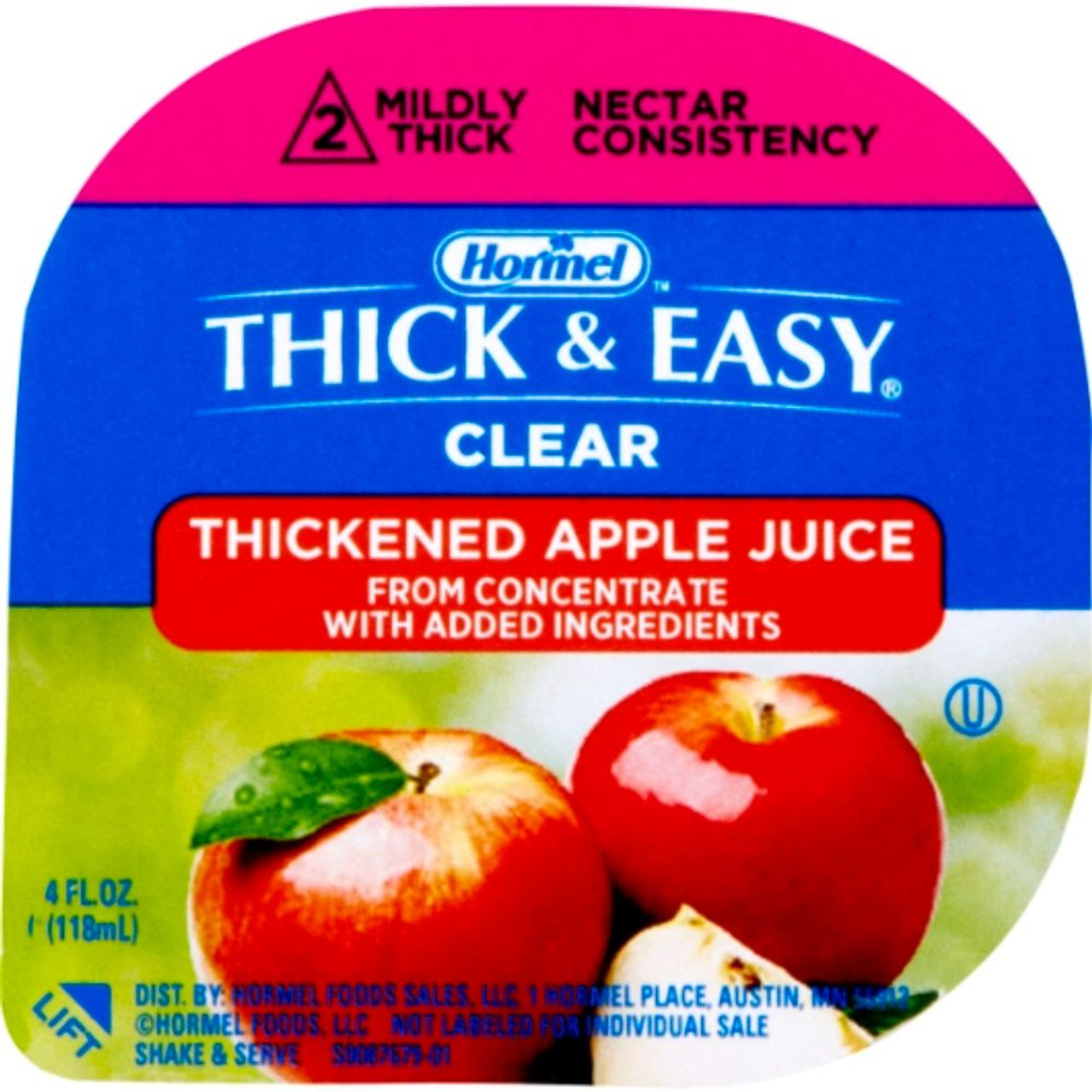 Thick & Easy Clear Thickened Apple Juice, 4 Ounce Cup - 24 Per Case