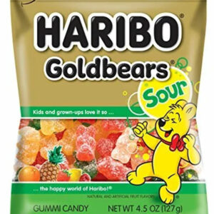 Haribo Confectionery Sour Gold Bears Gummy Candy, 4.5 Ounce, 12 Per Case