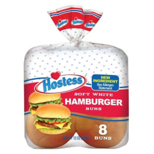 Hostess Hamburger Buns Fresh Case, 12 Ounce, 4 Packs Per Case