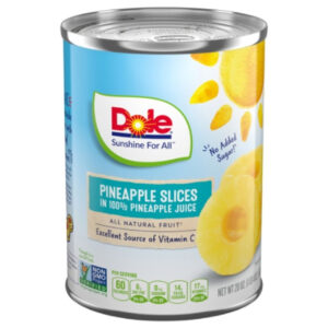 Dole Sliced Pineapple In Juice, 20 Ounces Per Can - 12 Per Case