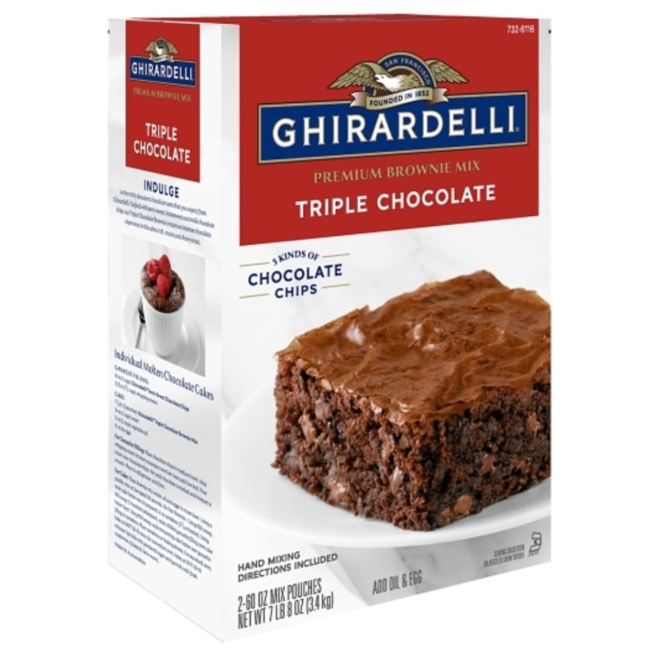 Ghirardelli Kosher, Triple Chocolate Brownie Mix, 120 Oz Box, 4/Case