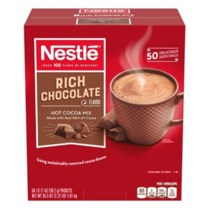 Nestle Rich Chocolate Hot Cocoa Mix, 0.71 Ounce, 300 Per Case