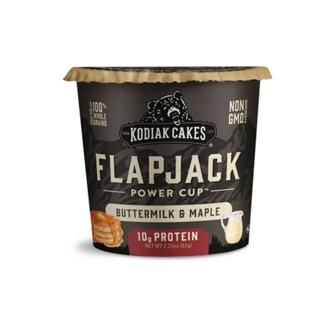 Kodiak Cakes Protein Buttermilk & Maple Flapjack Cup, 2.15 Ounces, 12 Per Case