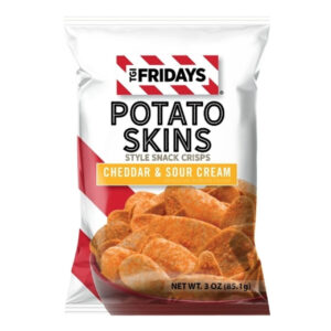 TGI Fridays Cheddar and Sour Cream Potato Skin, 3 Ounces Per Bag - 6 Per Case