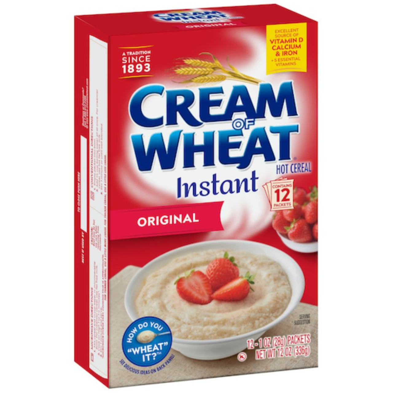Cream Of Wheat Instant Original Hot Cereal Stand Up, 12 Ounce, 12 Per Case