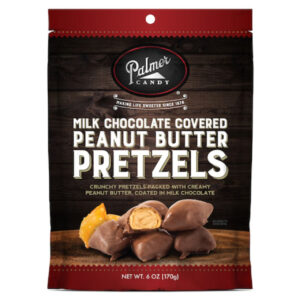 Palmer Candy Milk Chocolate Covered Peanut Butter Pretzel Nuggets, 6 Ounces, 8 Per Case