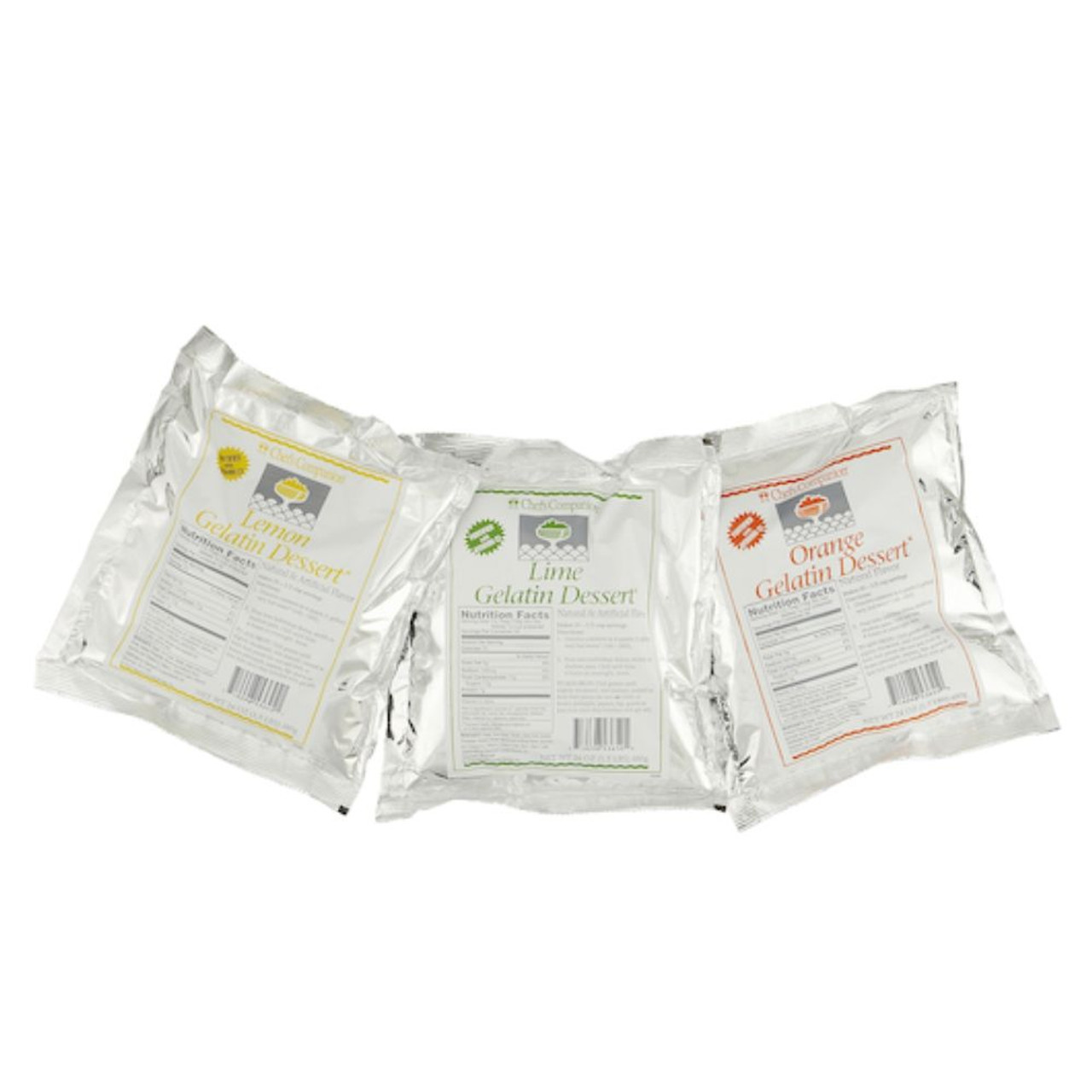 Chefs Companion Assorted Citrus Gelatin Mix, 24 Ounce, 12 Per Case