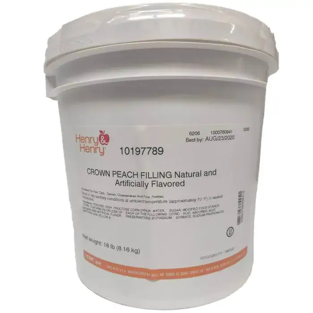 Henry And Henry Crown Peach Filling, 18 Pounds