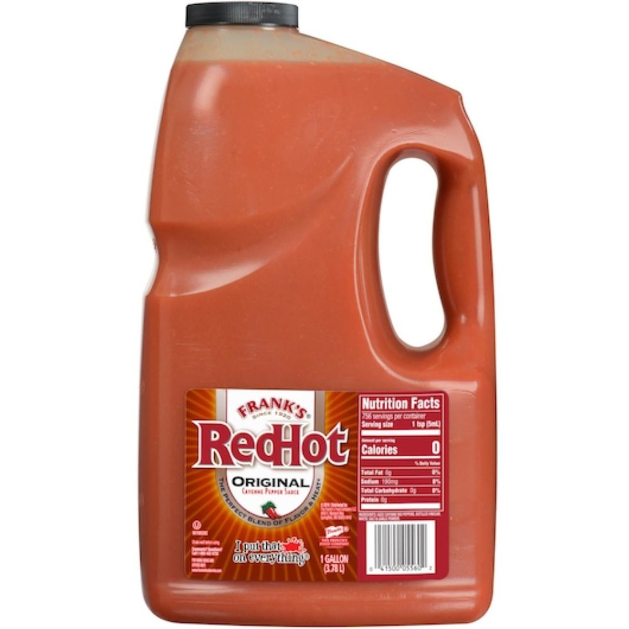 Frank s Redhot Cayenne Pepper Sauce, Kosher, 1 Gallon, 4 Per Case