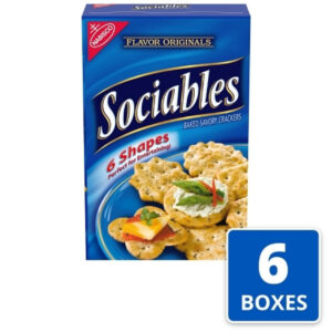 Sociables Nabisco Crackers, 7.5 Ounces, 6 Boxes Per Case