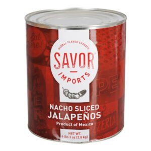 Savor Imports Nacho Sliced Green Jalapeno Peppers, 10 Each, 6 Per Case