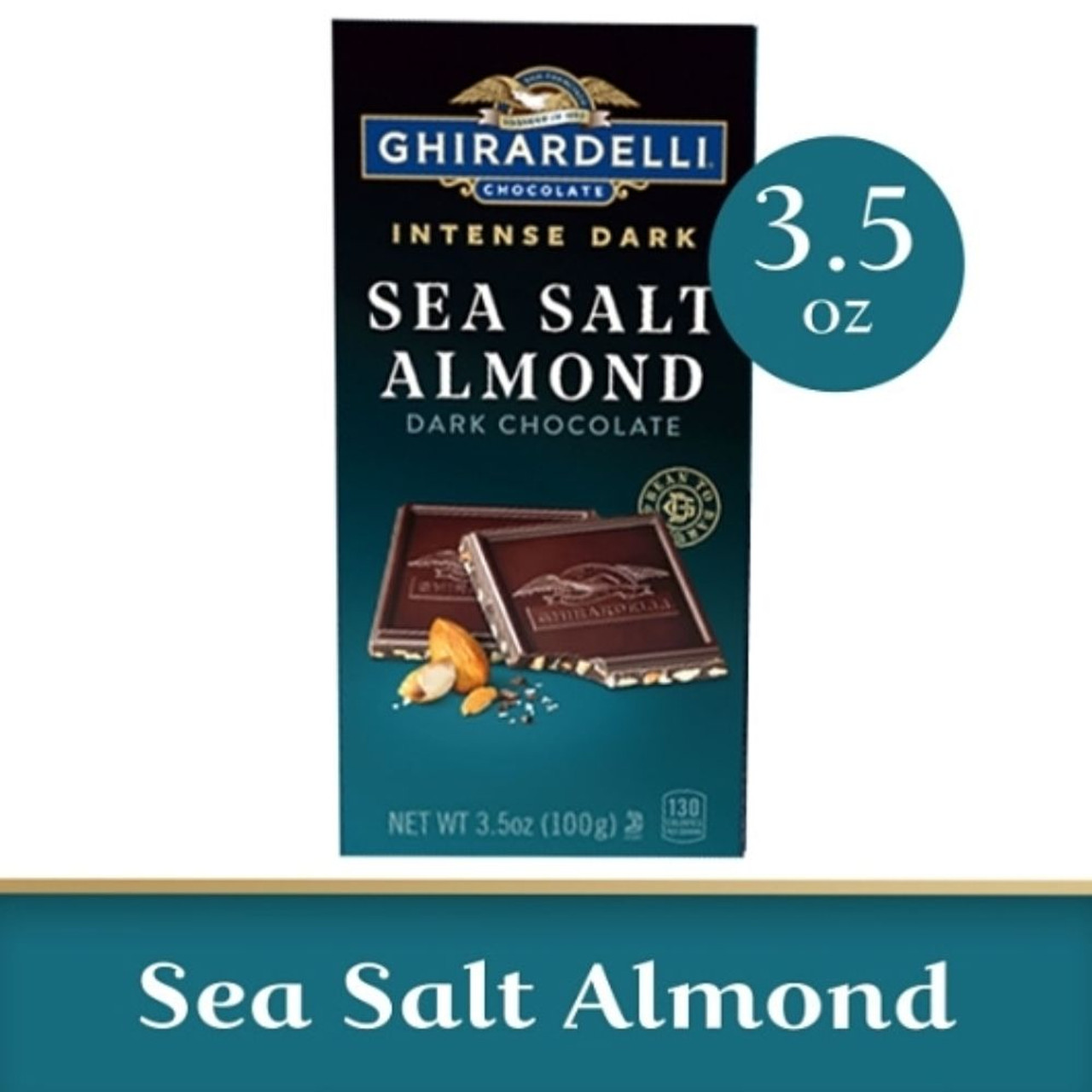 Ghirardelli Intense Dark Sea Salt Soiree Chocolate Bar, 3.5 Ounces, 12 Per Case
