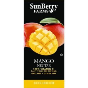 Sunberry Farms Mango Nectar 25% Juice, 33.8 Fluid Ounce, 12 Per Case